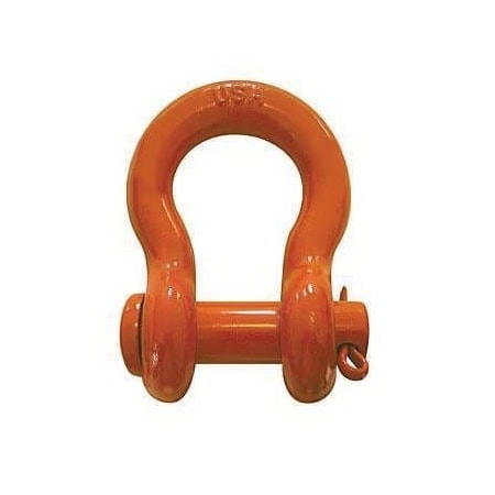 Anchor Shackle, Super Strong, 17 Ton, 138 In, 112 In Pin Dia, Round Pin, 519 In Inner Length